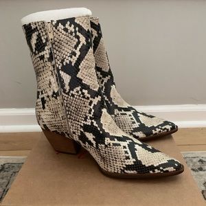Matisse Natural Snake Booties